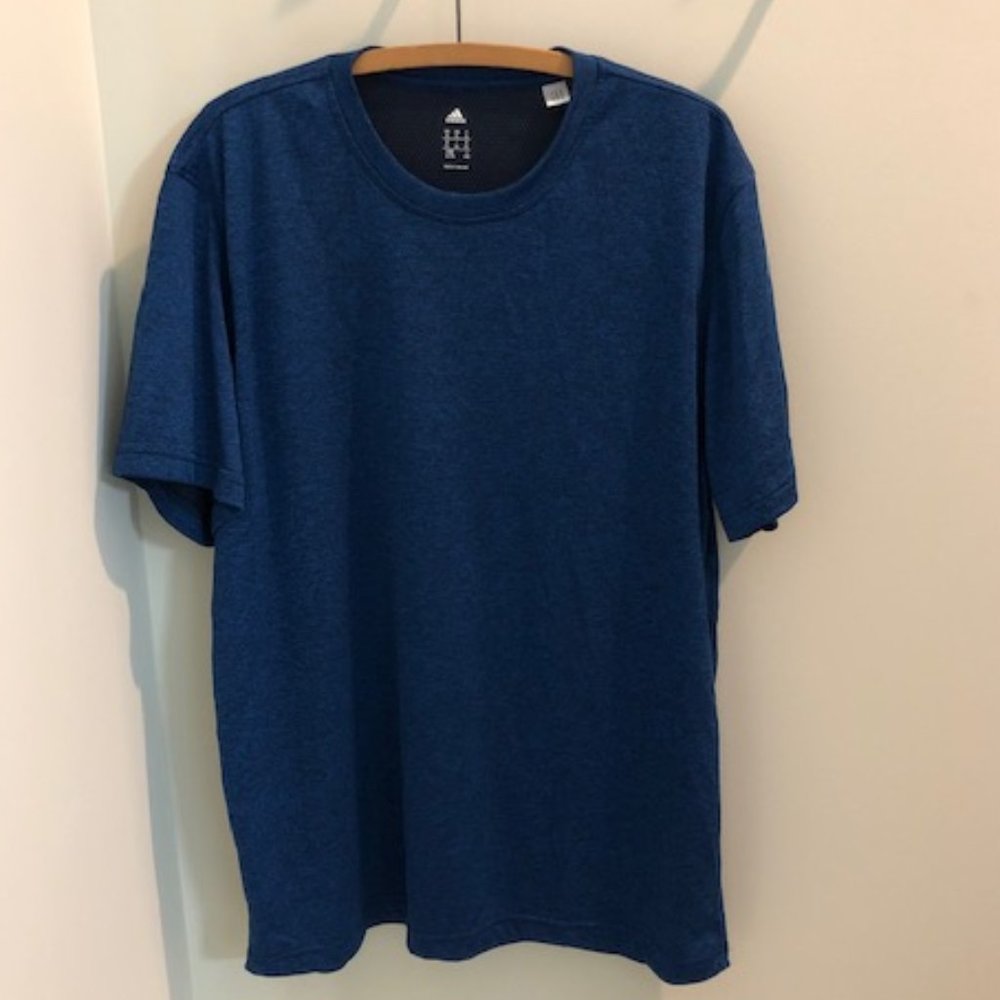 Men's XL Blue adidas short sleeve CLIMALITE sport tee